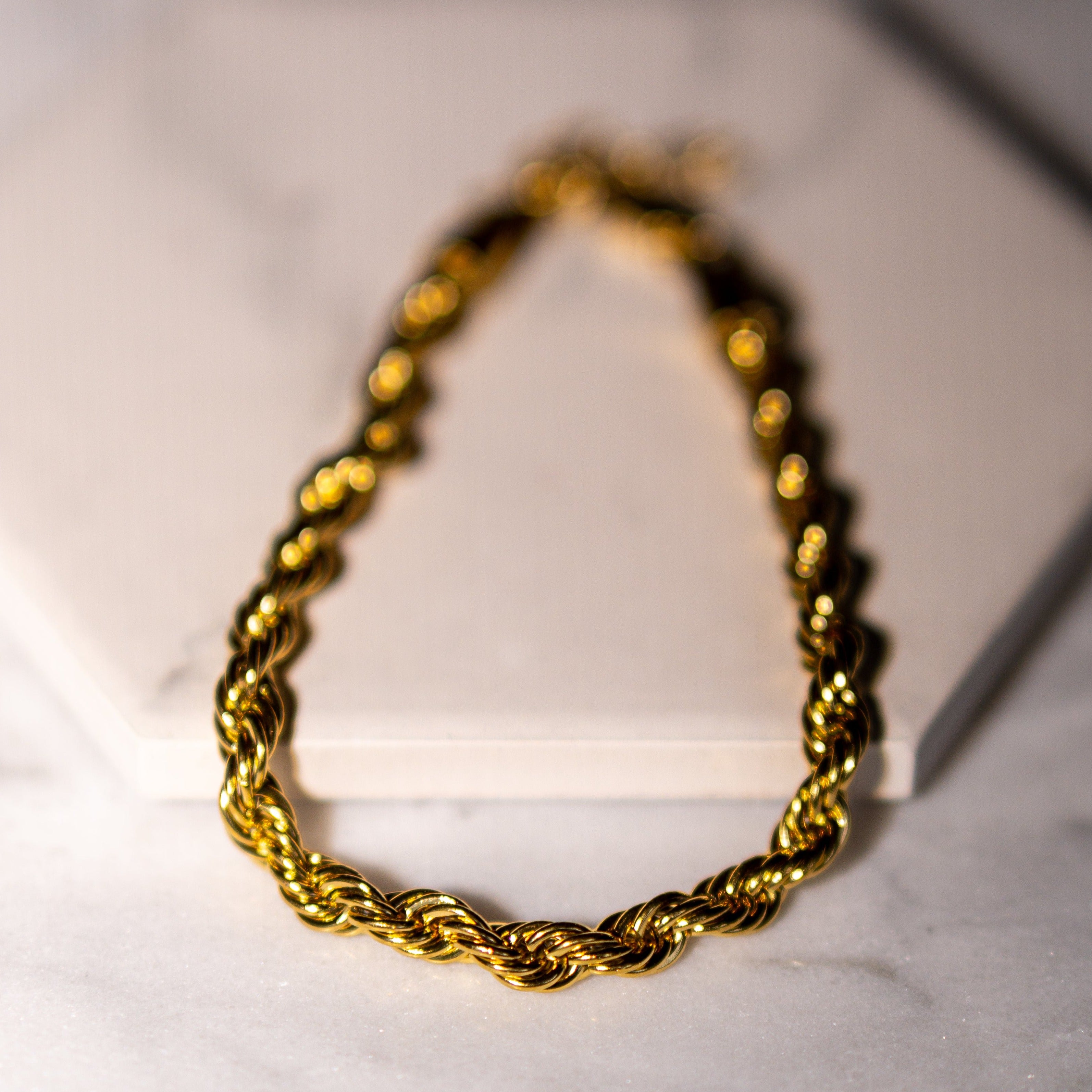 22ct Gold Medium Narrow Twisted Chain Ladies Bracelet UK